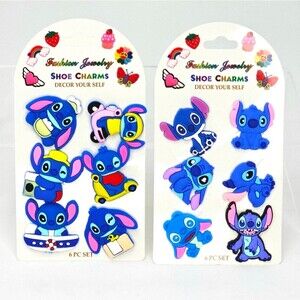 BLUE ALIEN SHOE CHARMS Set 12PC Cartoon Fits Crocs Cute Fun #6 NWT